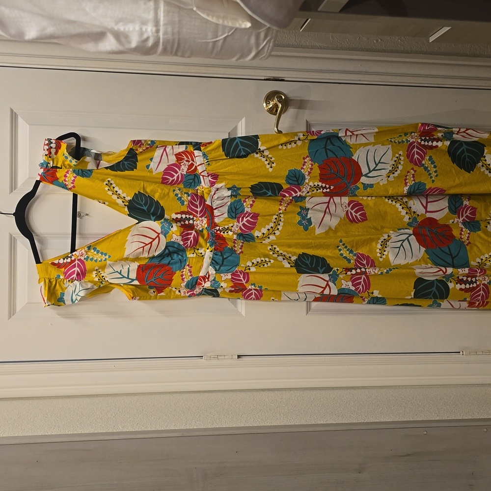 Boden Yellow Floral Maxi Dress